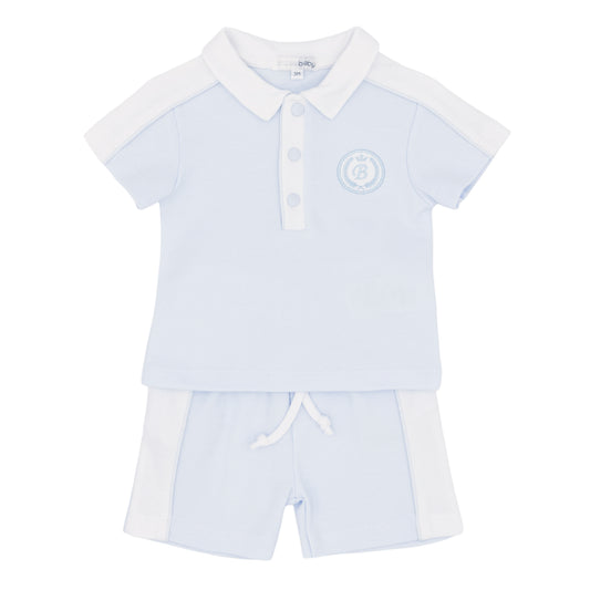 Blues Baby Blue & White Polo Set 3030
