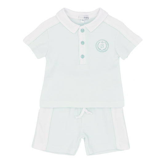 Blues Baby Mint & White Polo Set 3036