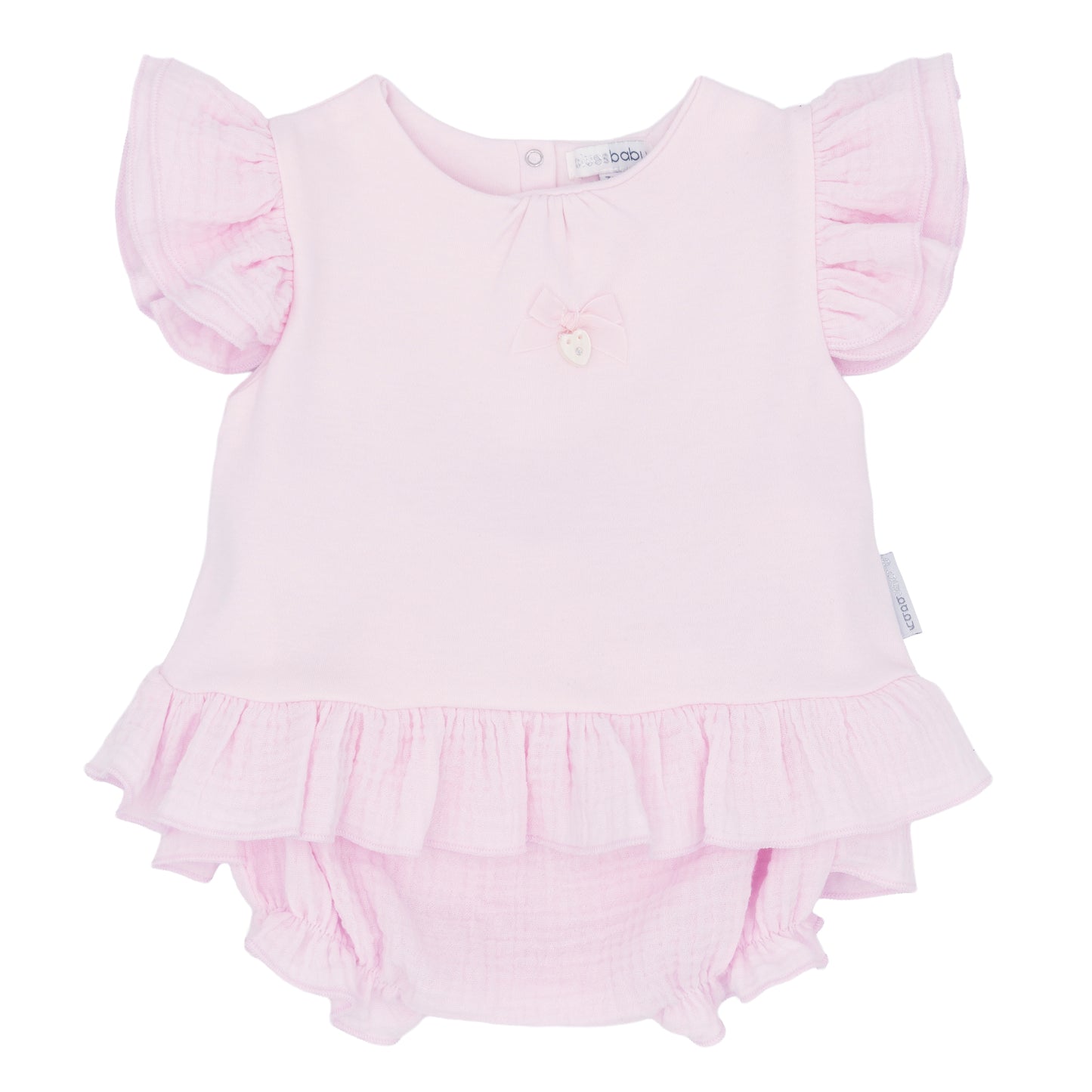 Blues Baby Pink Frill Bloomer Set 3050