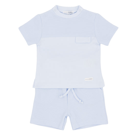 Blues Baby Pale Blue Short Set 3063