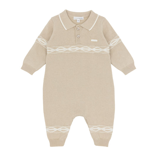 Blues Baby Arden Beige Knit Romper 3166