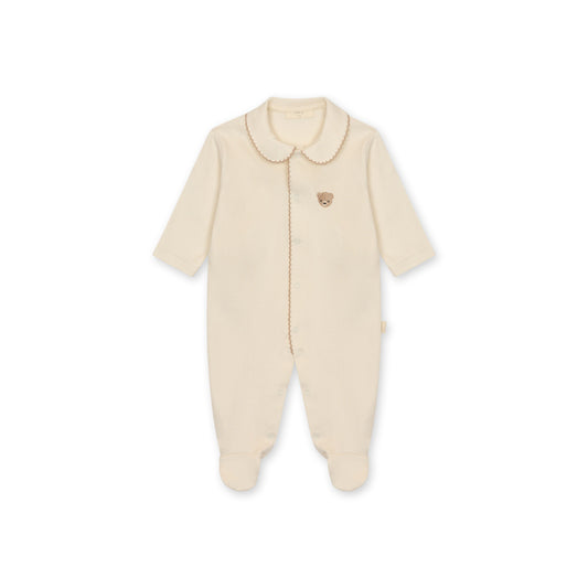 Baby Gi Beige Teddy Bear Cotton Baby Grow
