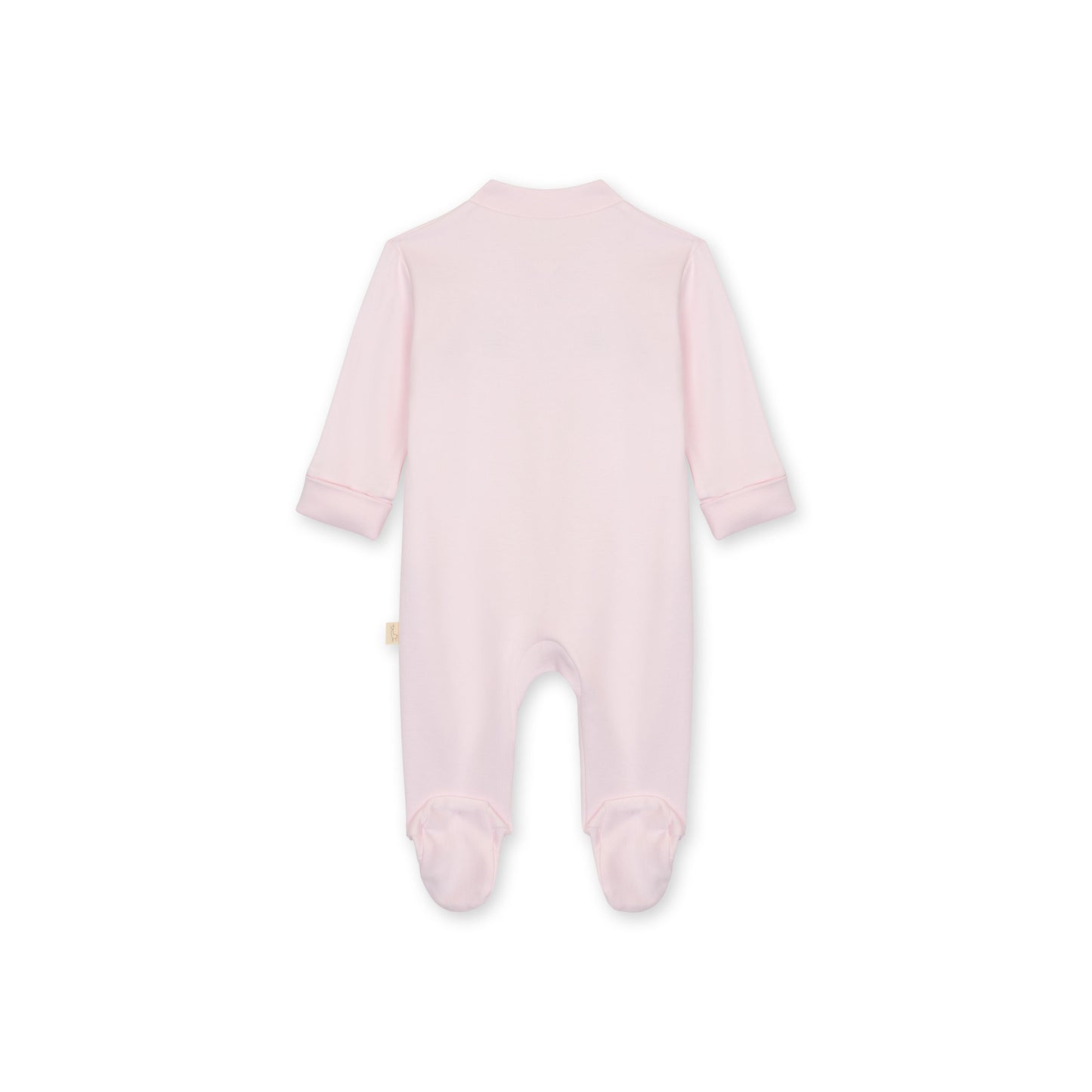 Baby Gi Pink Teddy Bear Zip Cotton Baby Grow