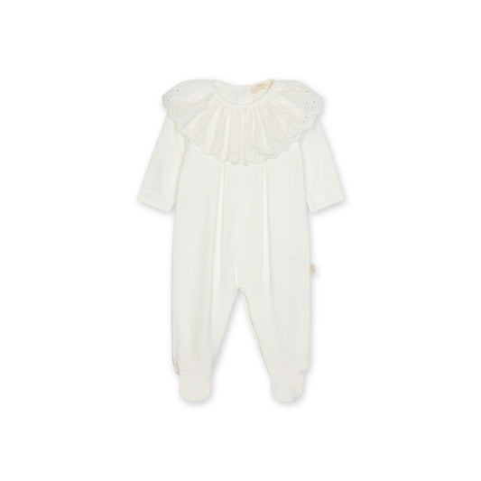 Baby Gi Ivory Anglaise Cotton Baby Grow