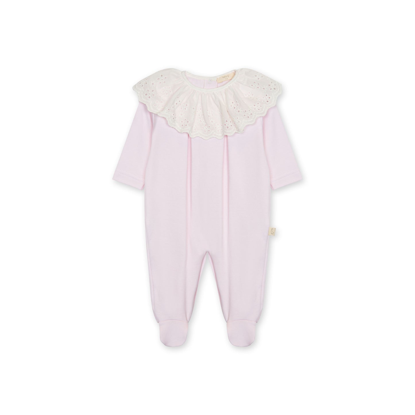 Baby Gi Pink Anglaise Cotton Baby Grow