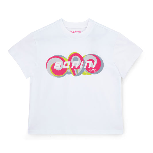 Bonini Dynamic White Swirl Oversized T-Shirt
