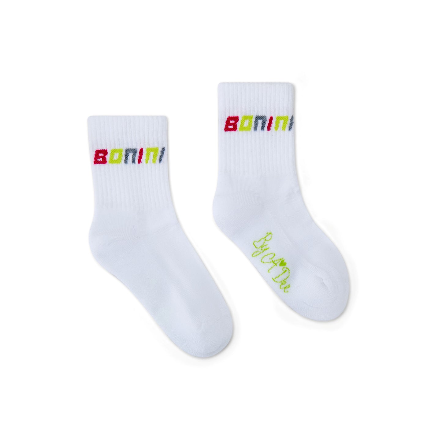 Bonini Twirl Lime Logo Sport Socks