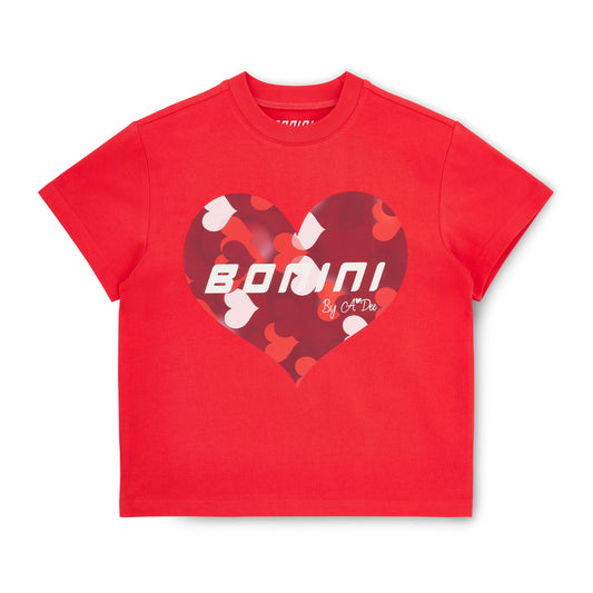 Bonini Dynamic Red Heart Oversized T-Shirt