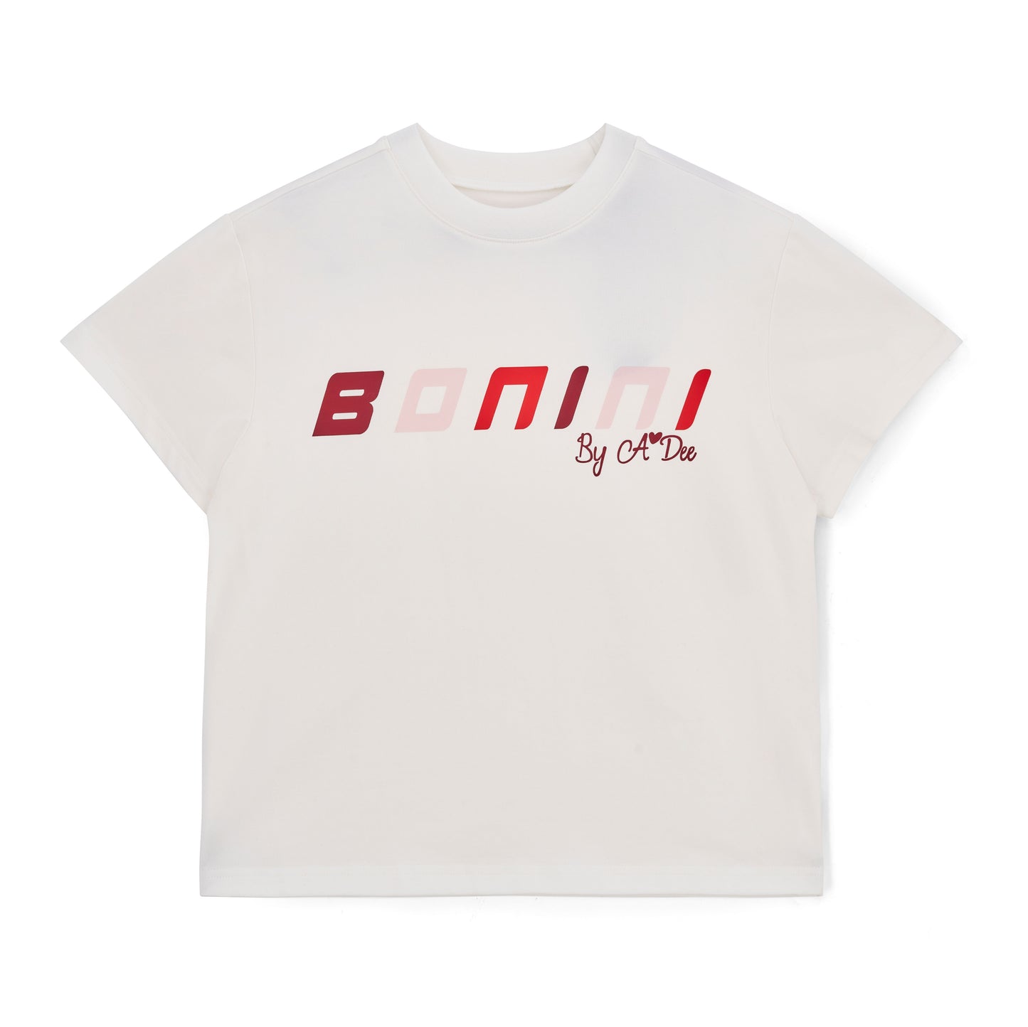 Bonini Dynamic White & Red Logo Oversized T-Shirt