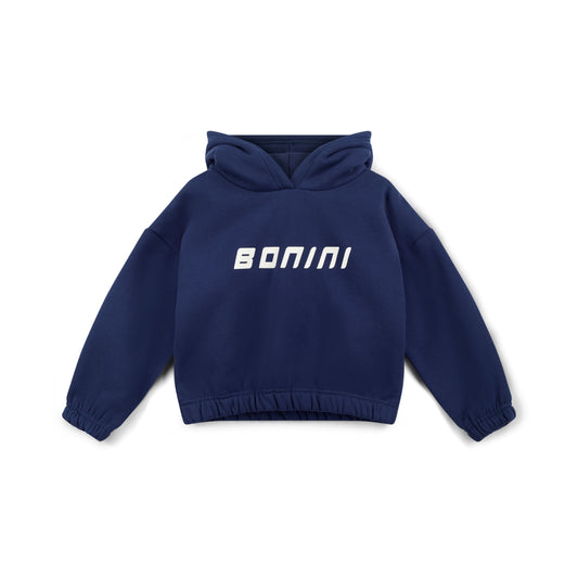 Bonini Core Navy Crop Hoodie