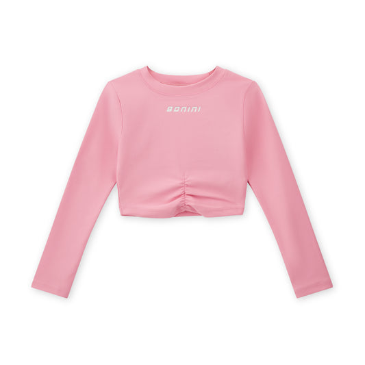 Bonini Core Pink Sleeve Crop Top