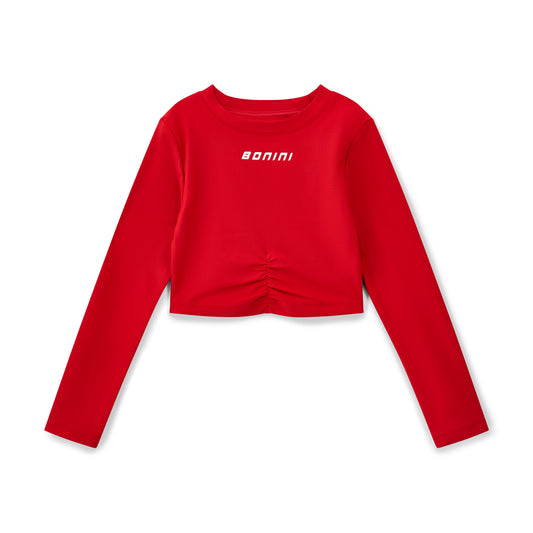 Bonini Core Red Sleeve Crop Top