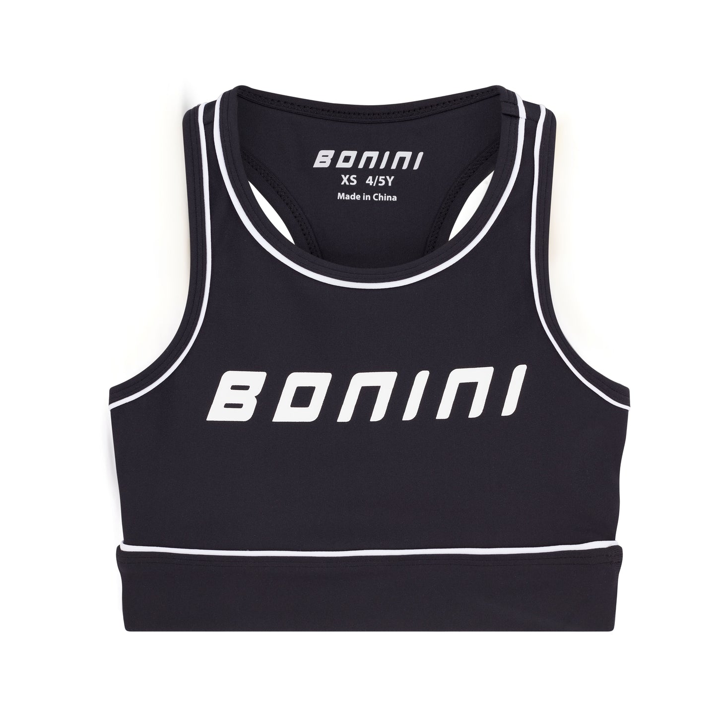 Bonini Revive Black Piping Sport Bralette