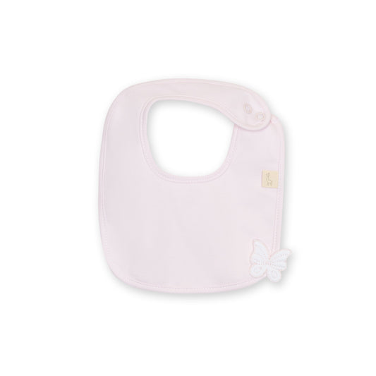 Baby Gi Pink Butterfly Cotton Bib