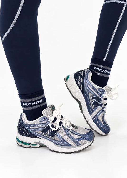 Michini Movement Frosted Navy Mesh Sport Socks