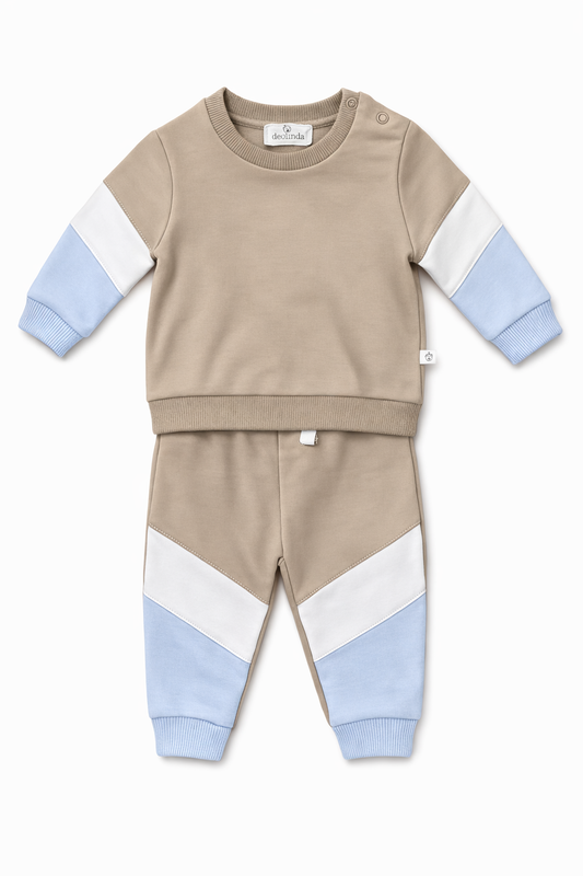 Deolinda Beige & Pale Blue Tracksuit