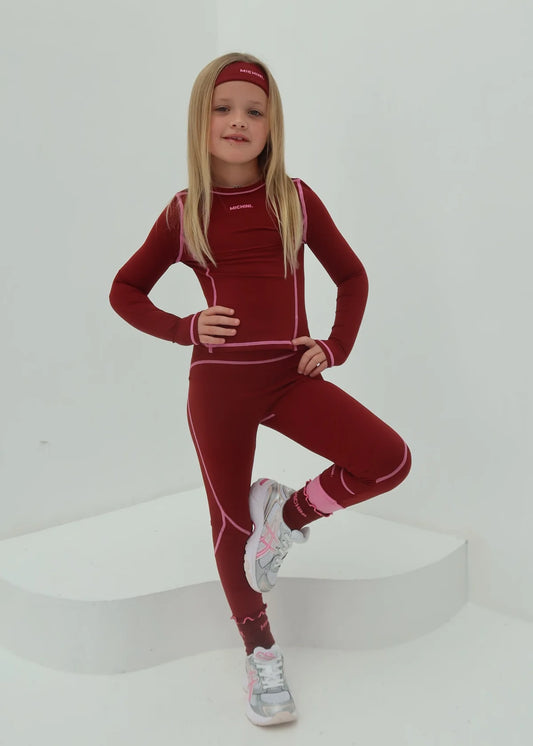 Michini Movement Berry Bon Bon Legging Set