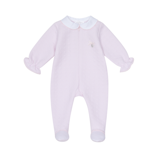 Deolinda Pink Collar Zip Babygrow Boxset