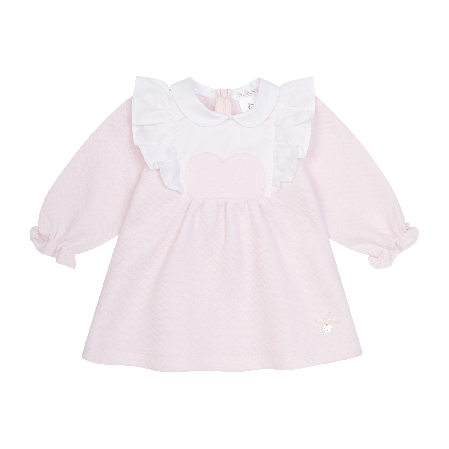 Deolinda Pink Heart Frill Dress