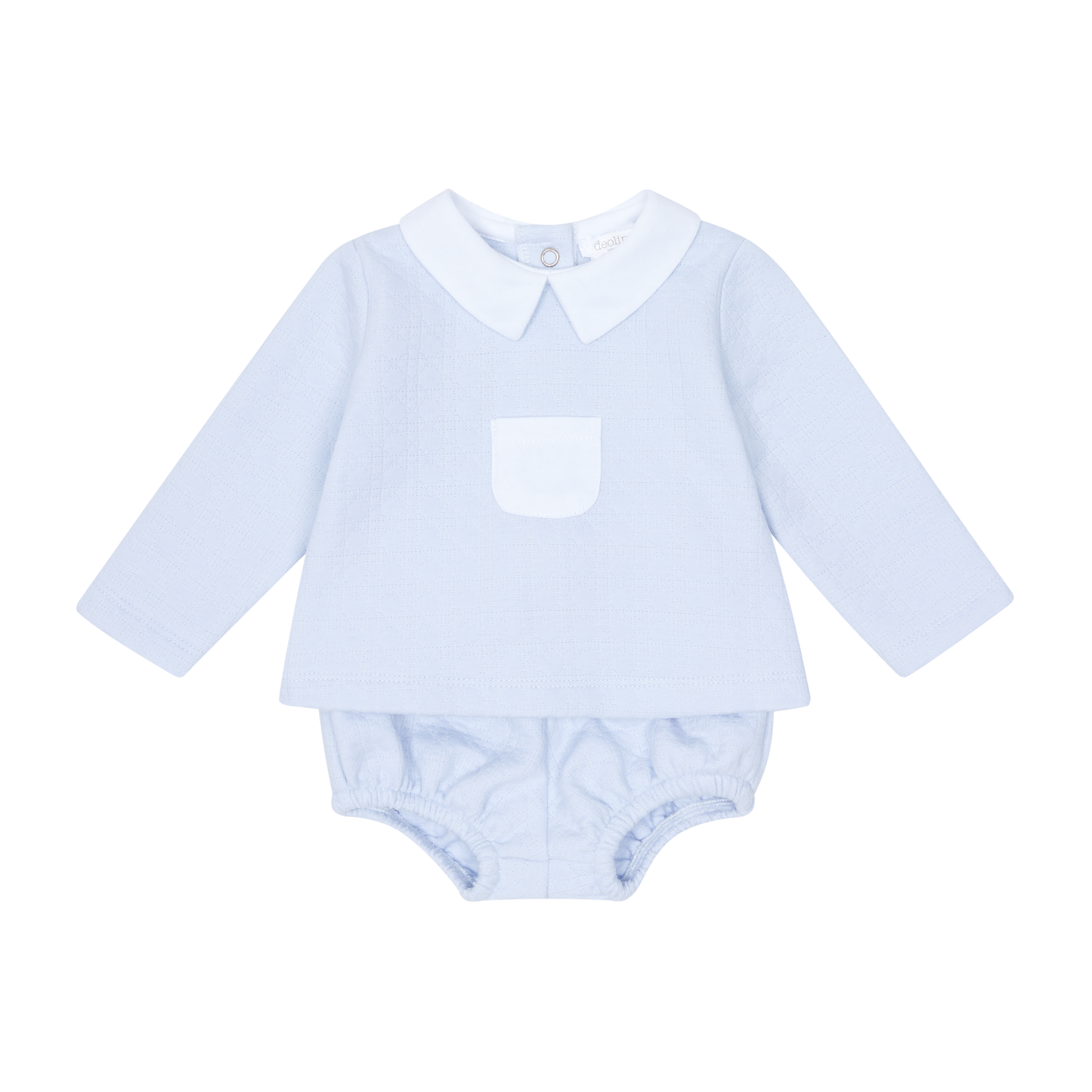Deolinda Pale Blue Polo Jam Pants Set
