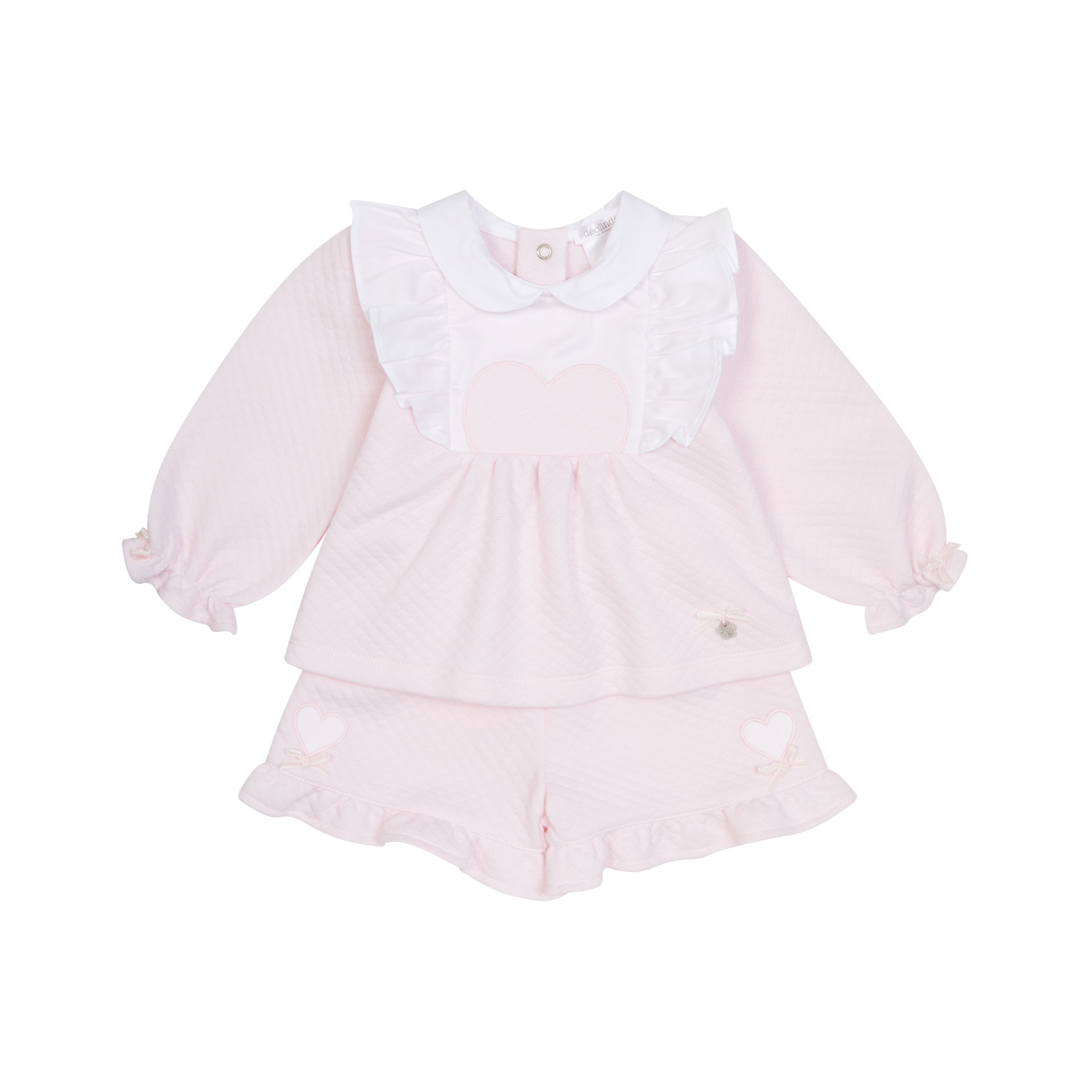 Deolinda Pink Heart Frill Short Set
