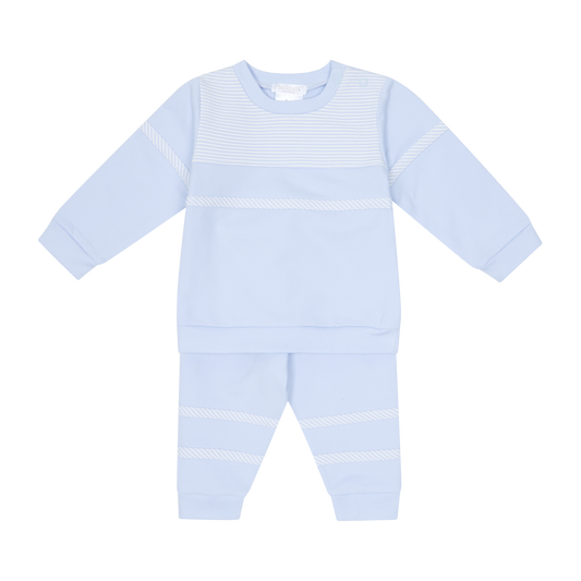 Deolinda Pale Blue & White Piping Tracksuit