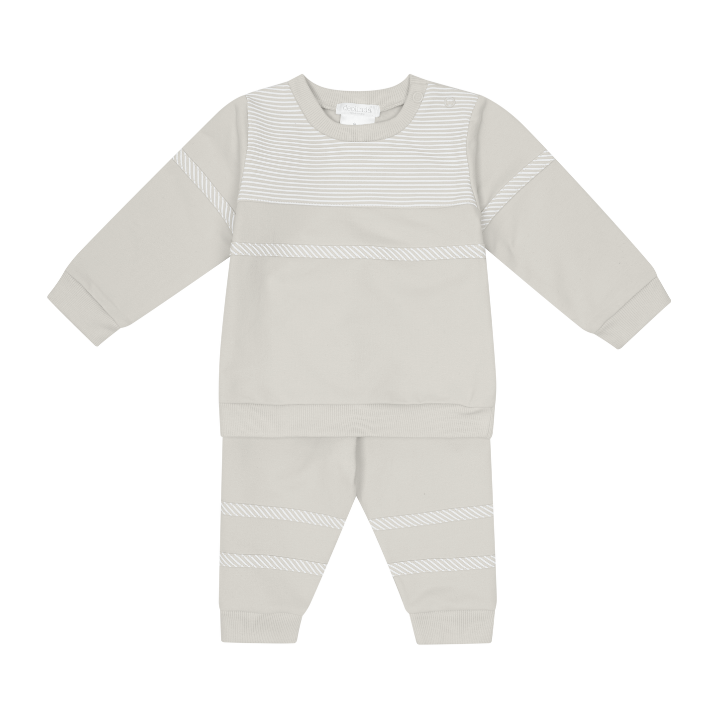 Deolinda Beige & White Piping Tracksuit