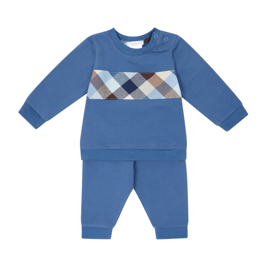 Deolinda Deep Blue Check Tracksuit