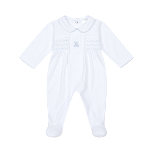 Deolinda Blue Polka Babygrow Boxset