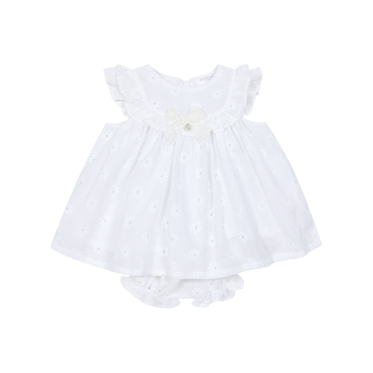 Deolinda White Broidery Bloomer Set