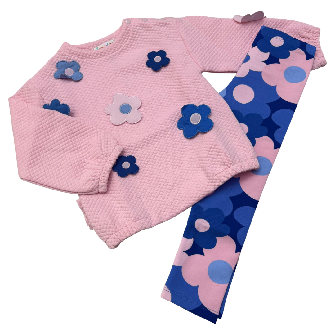 Agatha Ruiz de la Prada Pink Blue Flower Legging Set 8732