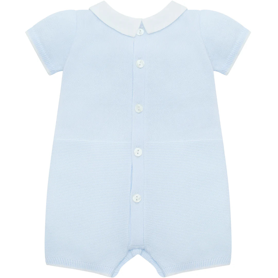 Emile et Rose Logan Blue Knit Romper