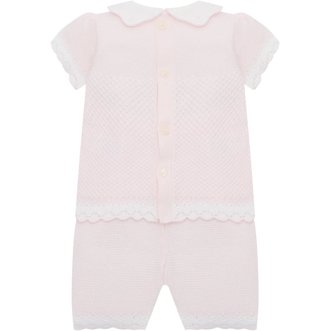 Emile et Rose Laura Pink Knit Short Set