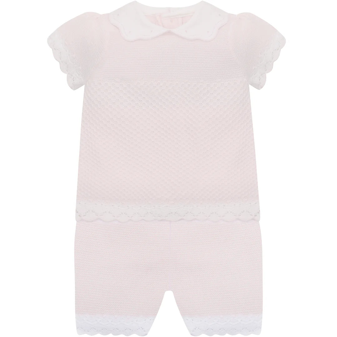 Emile et Rose Laura Pink Knit Short Set