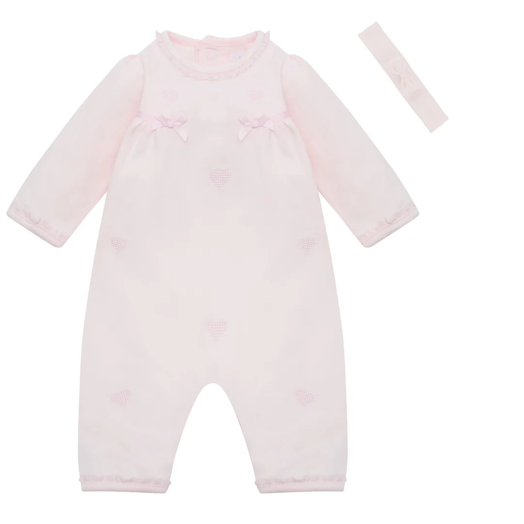 Emile et Rose Lily Pink Romper & Headband