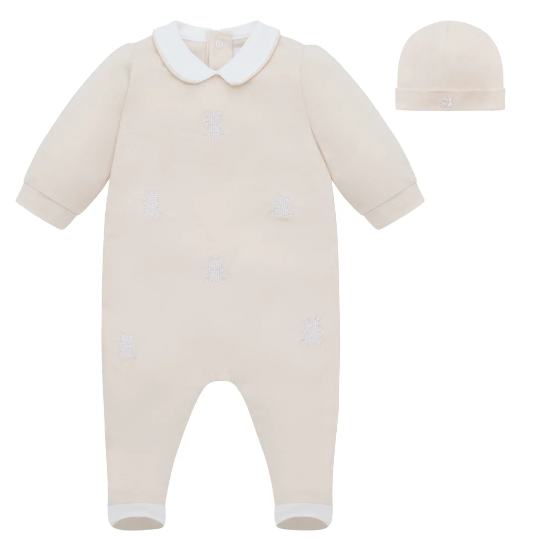 Emile et Rose Lionel Beige Baby Grow & Hat