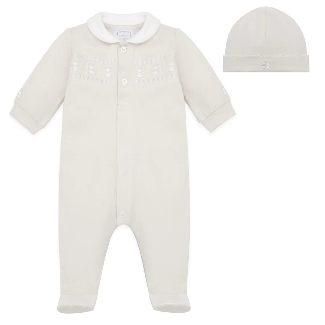Emile et Rose Jesse Beige Baby Grow & Hat