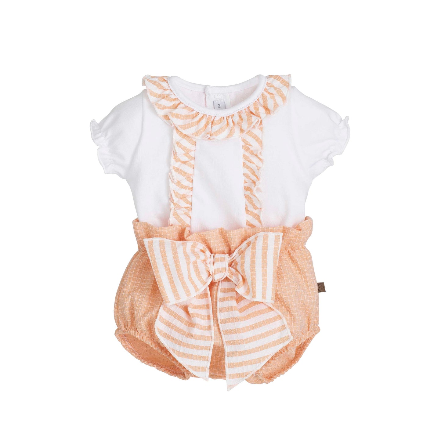 Calamaro Orange Stripe Bow Knick Set