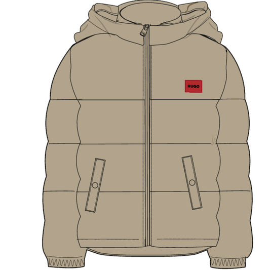 HUGO Beige Puffer Jacket