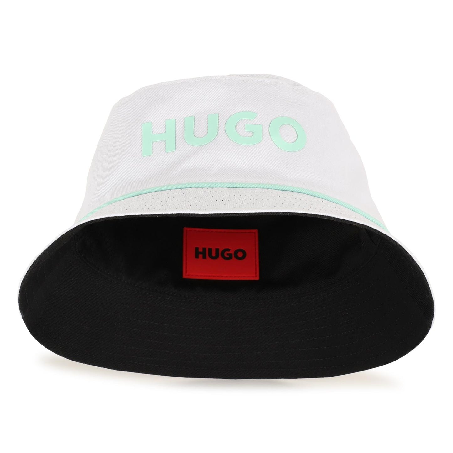 HUGO Mint & Black Reversible Bucket Hat