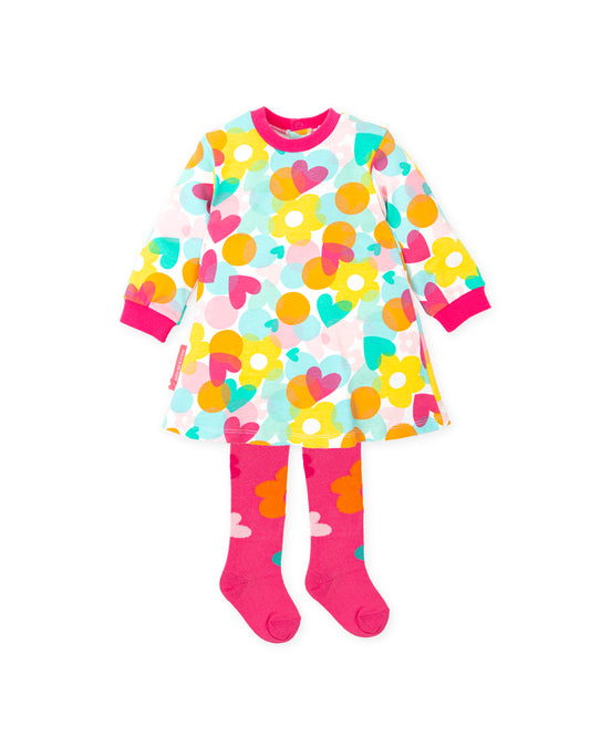 Agatha Ruiz De La Prada Multi Flower Dress with Tights