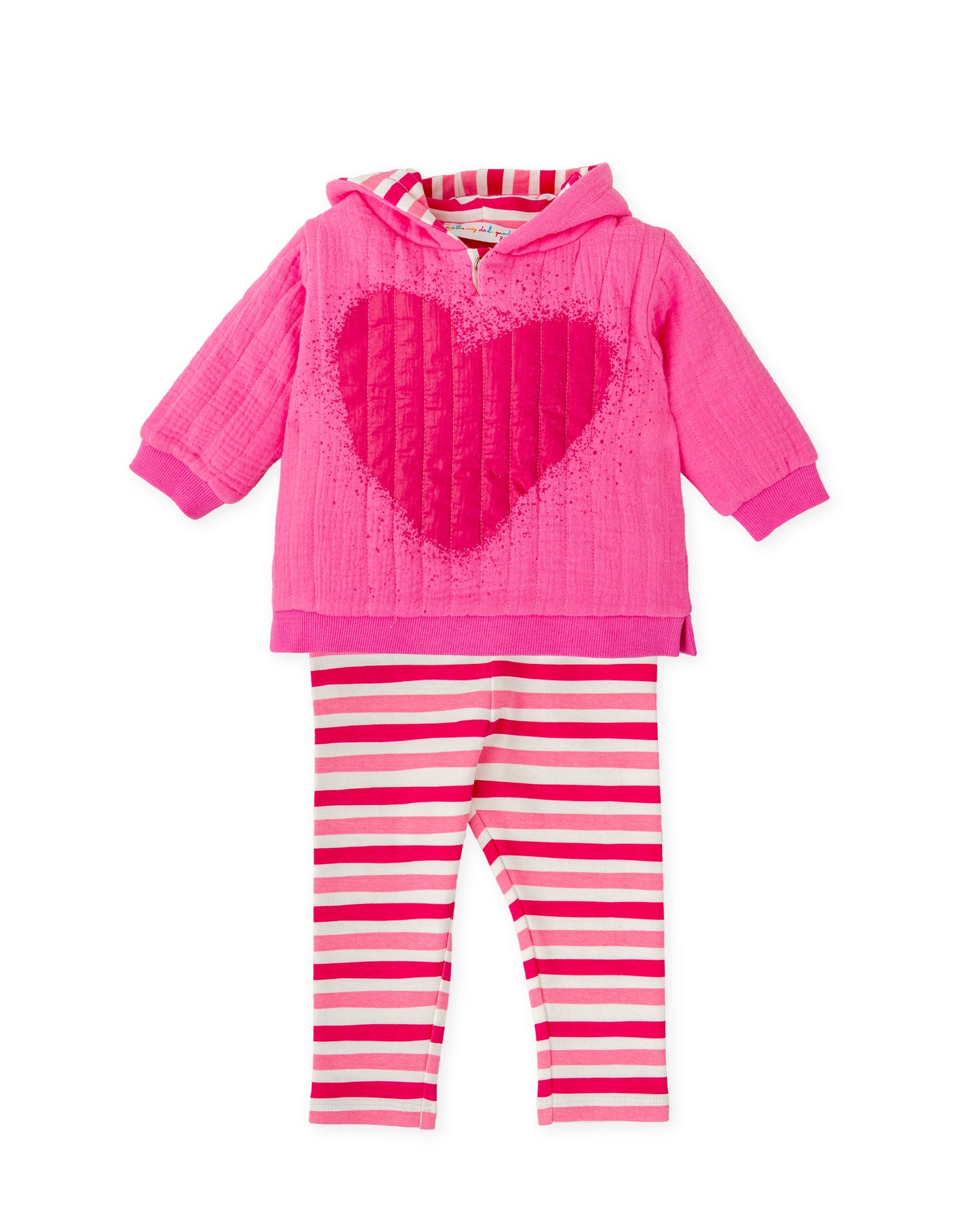 Agatha Ruiz De La Prada Pink Stripe Hood Legging Set