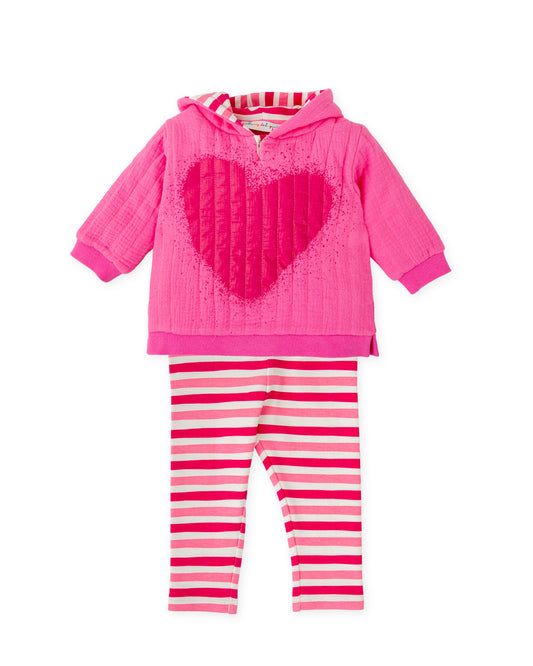 Agatha Ruiz De La Prada Pink Stripe Hood Legging Set