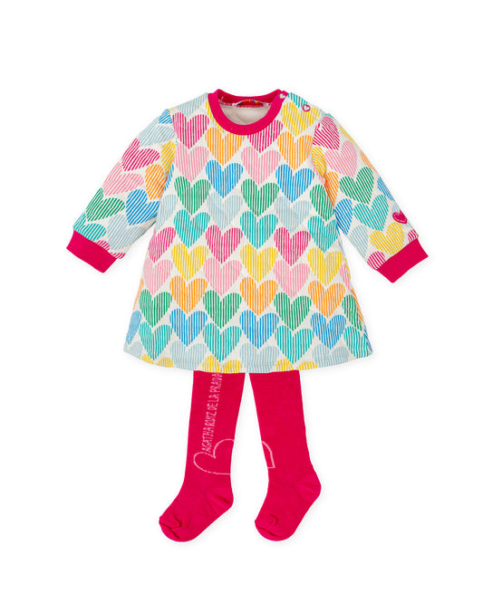 Agatha Ruiz De La Prada Multi Heart Dress with Tights