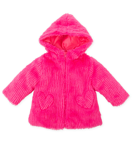 Agatha Ruiz De La Prada Pink Faux Fur Coat