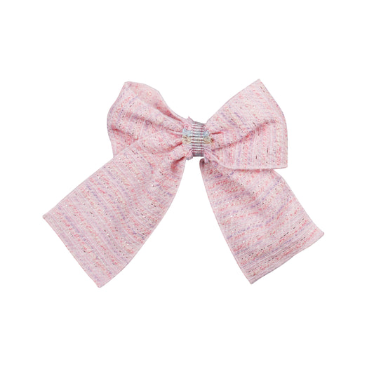Naxos Pink Tweed Hairbow