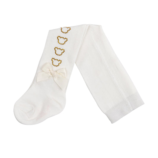 Little A Gladys White Tights