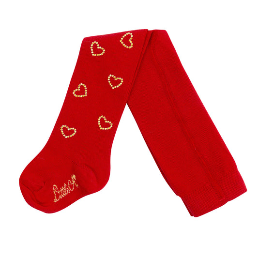 Little A Hazel Red Tights