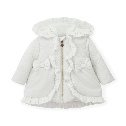 Little A Kaia White Heart Coat