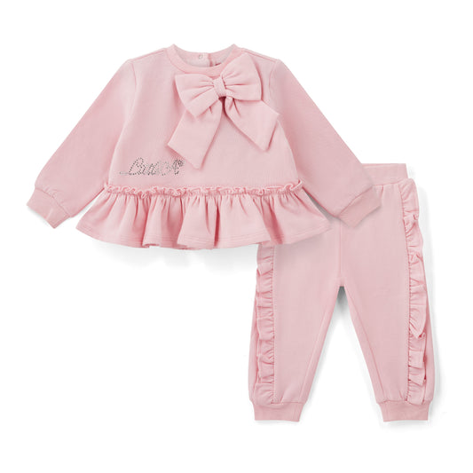 Little A Jasmine Pink Frill Tracksuit